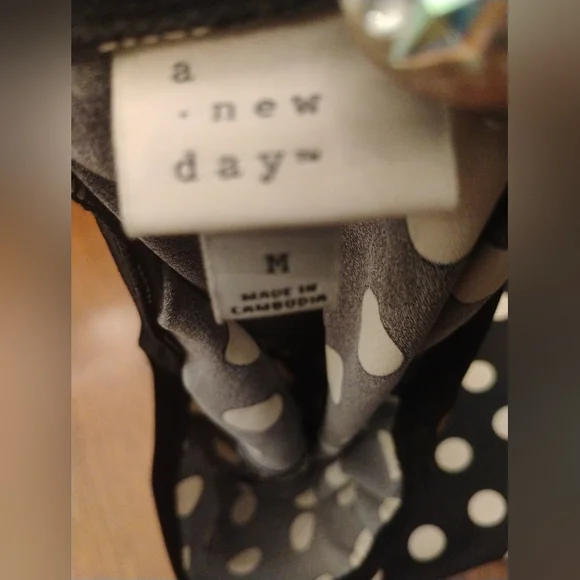 A New Day Polka Dot Maxi Skirt - Black and Cream - Picture 3 of 5